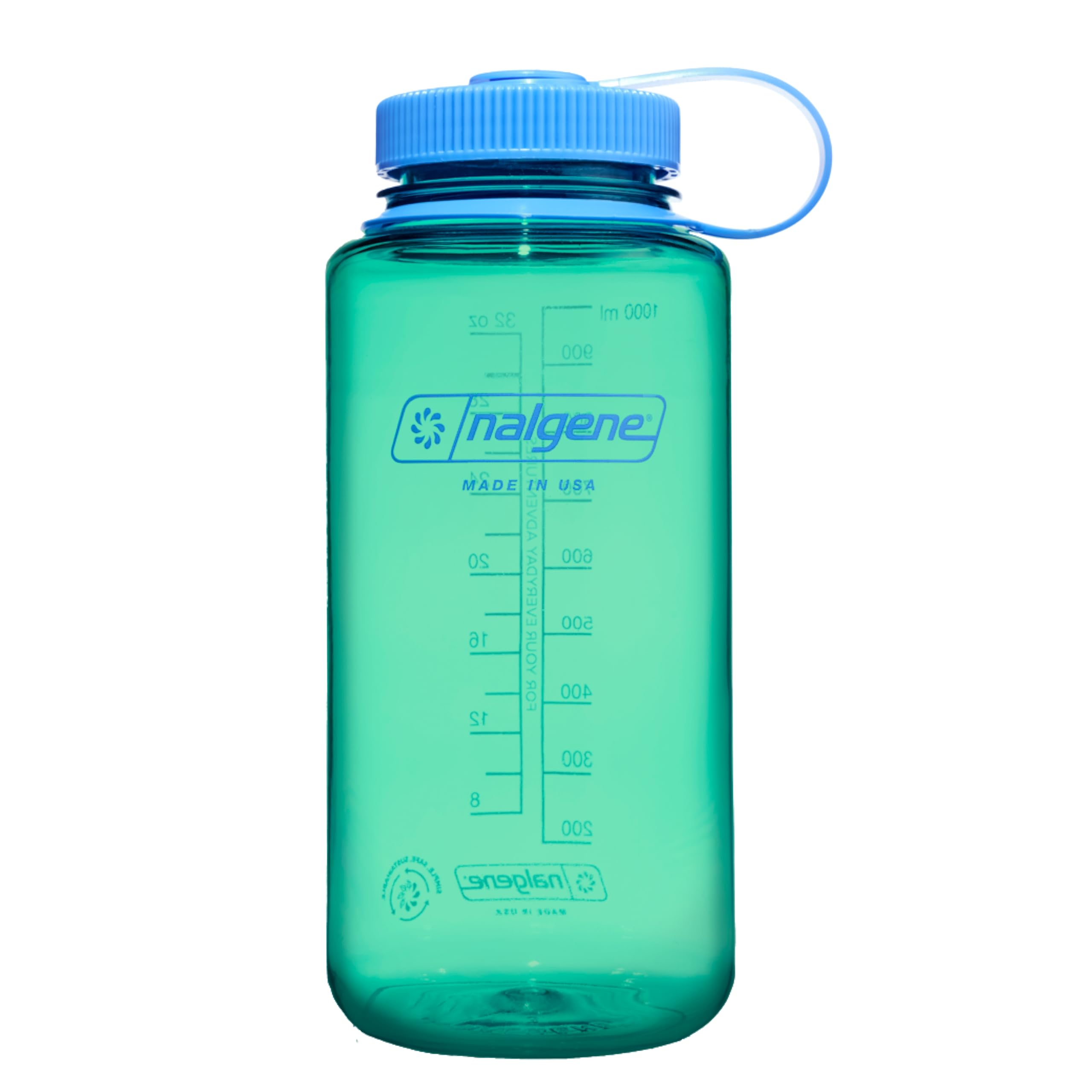 Botella De Agua Nalgene Lightweight Sustain Tritan, 1 Litro, Color Verde Pastel - Venta Internacional.