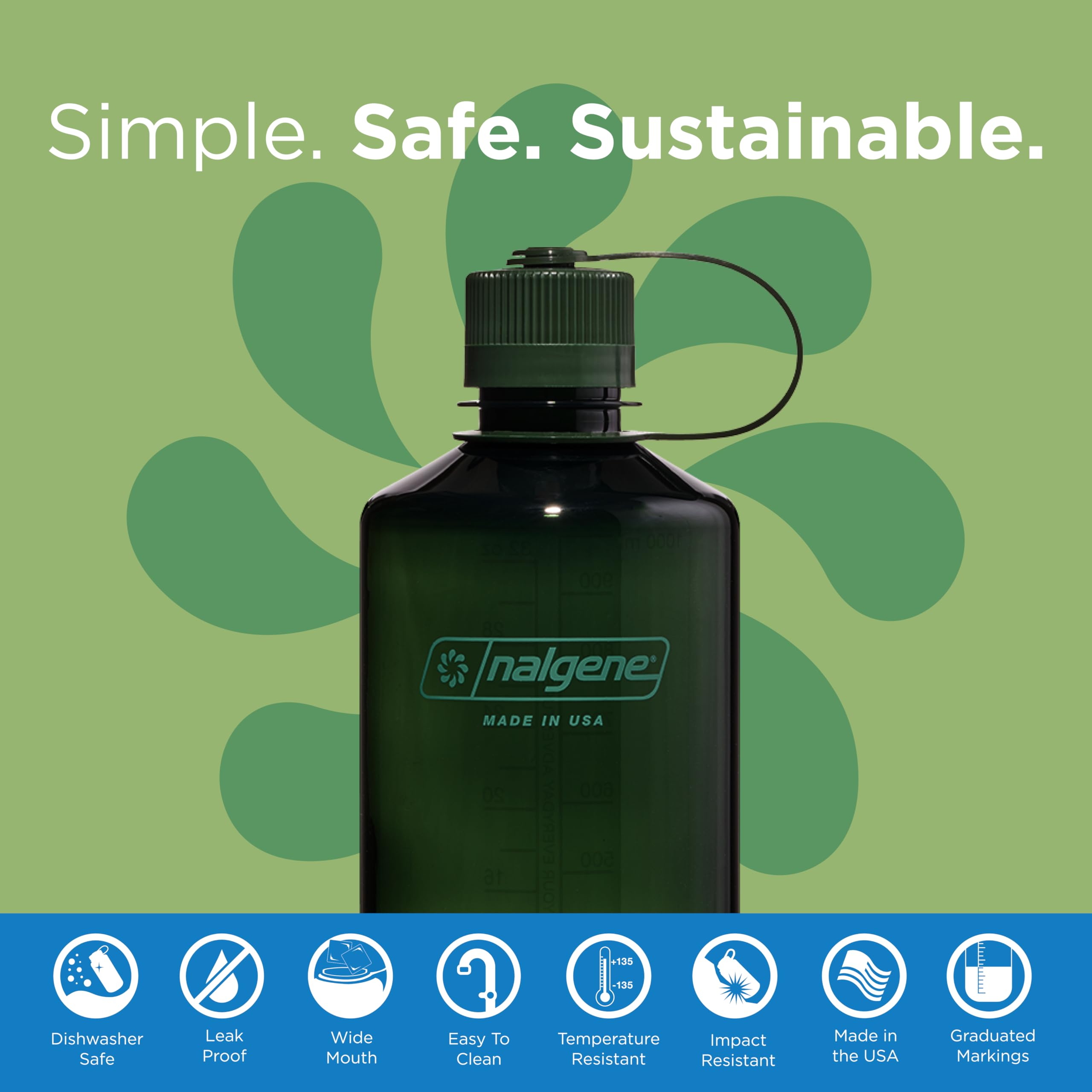 Foto 2 | Botella De Agua Nalgene Sustain Tritan Sin Bpa 946 Ml Jade - Venta Internacional.