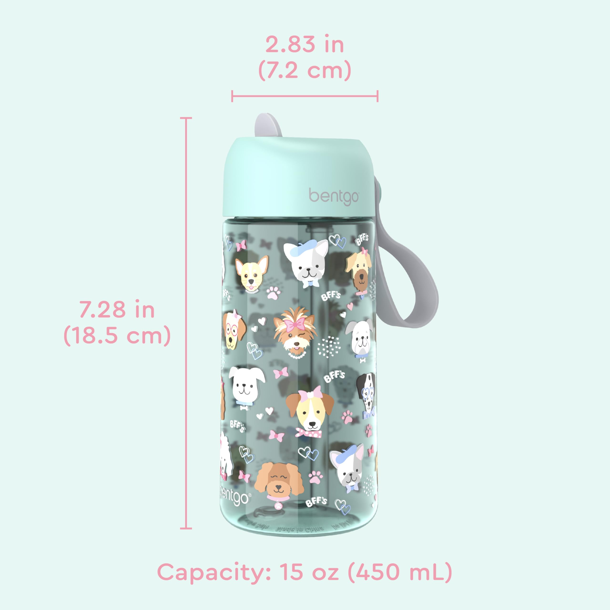 Foto 8 pulgar | Botella De Agua Bentgo Kids Tritan A Prueba De Fugas, 450 Ml, Sin Bpa - Venta Internacional.
