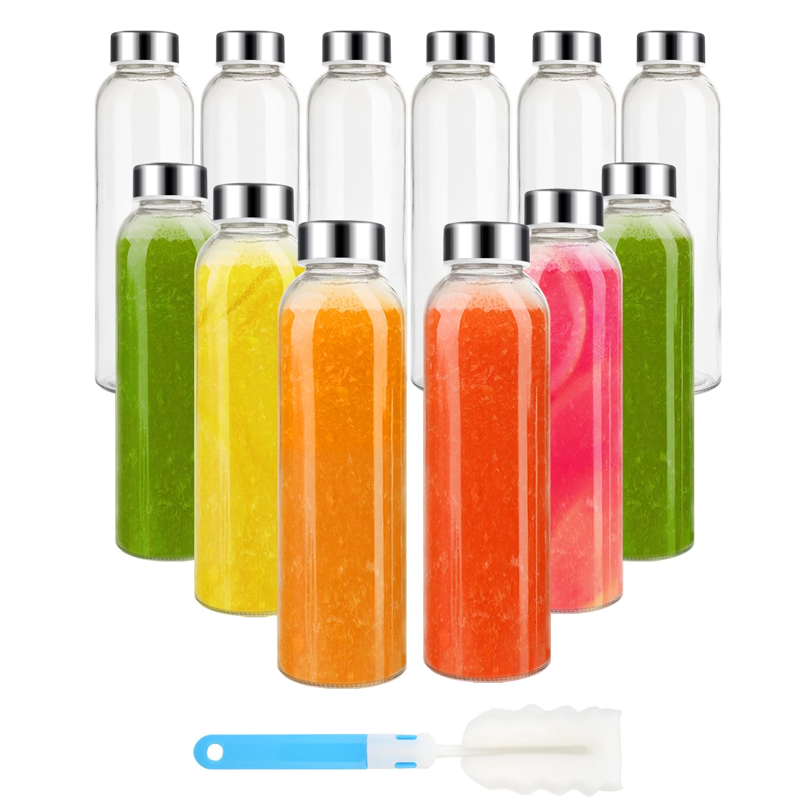 Foto 1 | Botellas De Agua De Vidrio Sursip De 540 Ml Con Tapa, Juego De 12 - Venta Internacional.