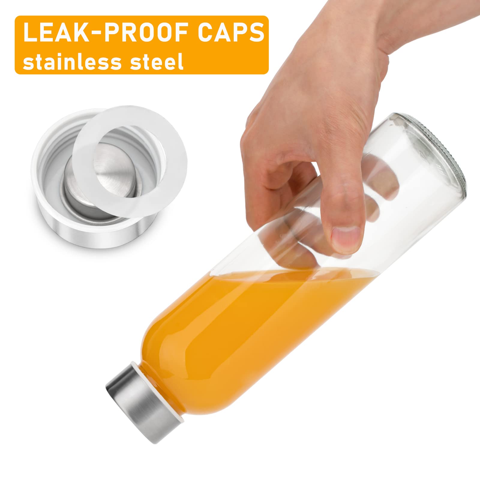 Foto 5 pulgar | Botellas De Agua De Vidrio Sursip De 540 Ml Con Tapa, Juego De 12 - Venta Internacional.