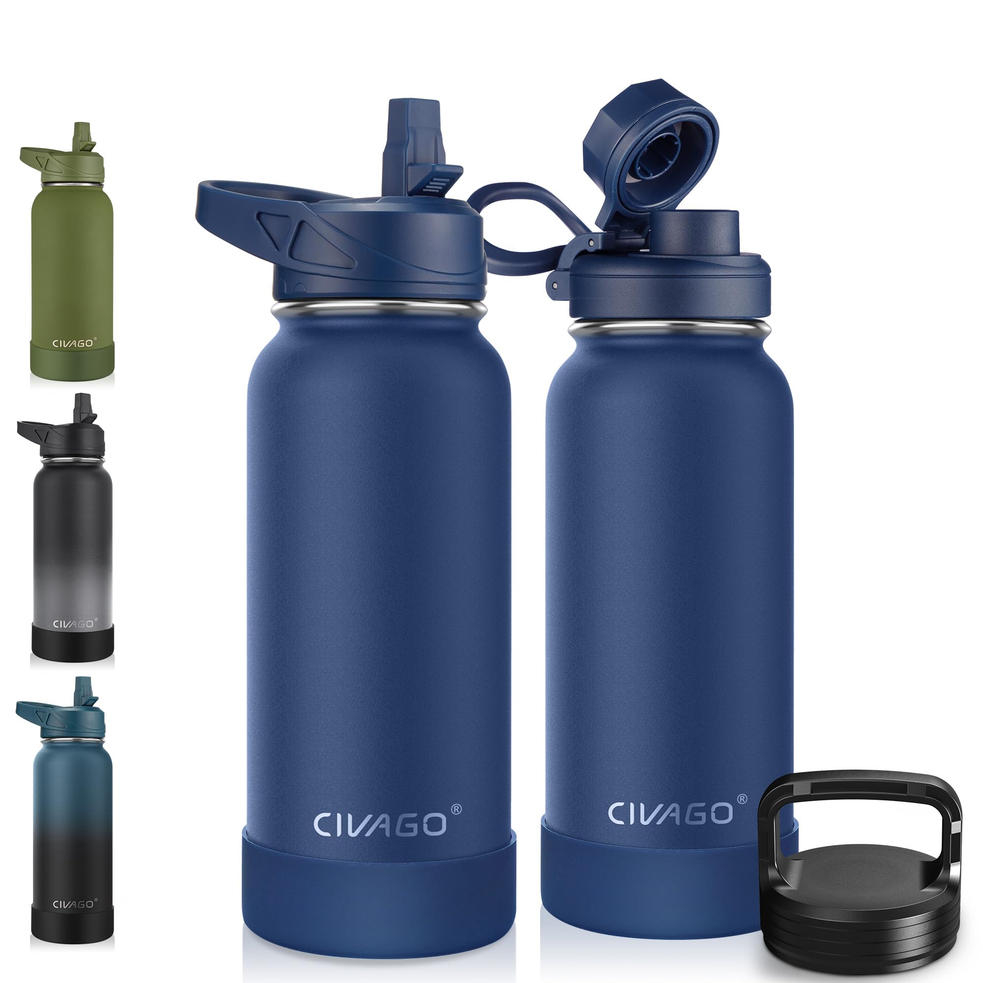Foto 2 pulgar | Botella De Agua Civago Con Aislamiento De Acero Inoxidable De 950 Ml, Color Azul Marino - Venta Internacional.