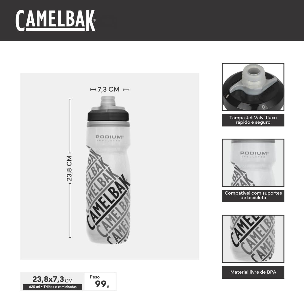 Foto 4 pulgar | Botella De Agua Camelbak Podium Chill Insulated 620 Ml Race - Venta Internacional.
