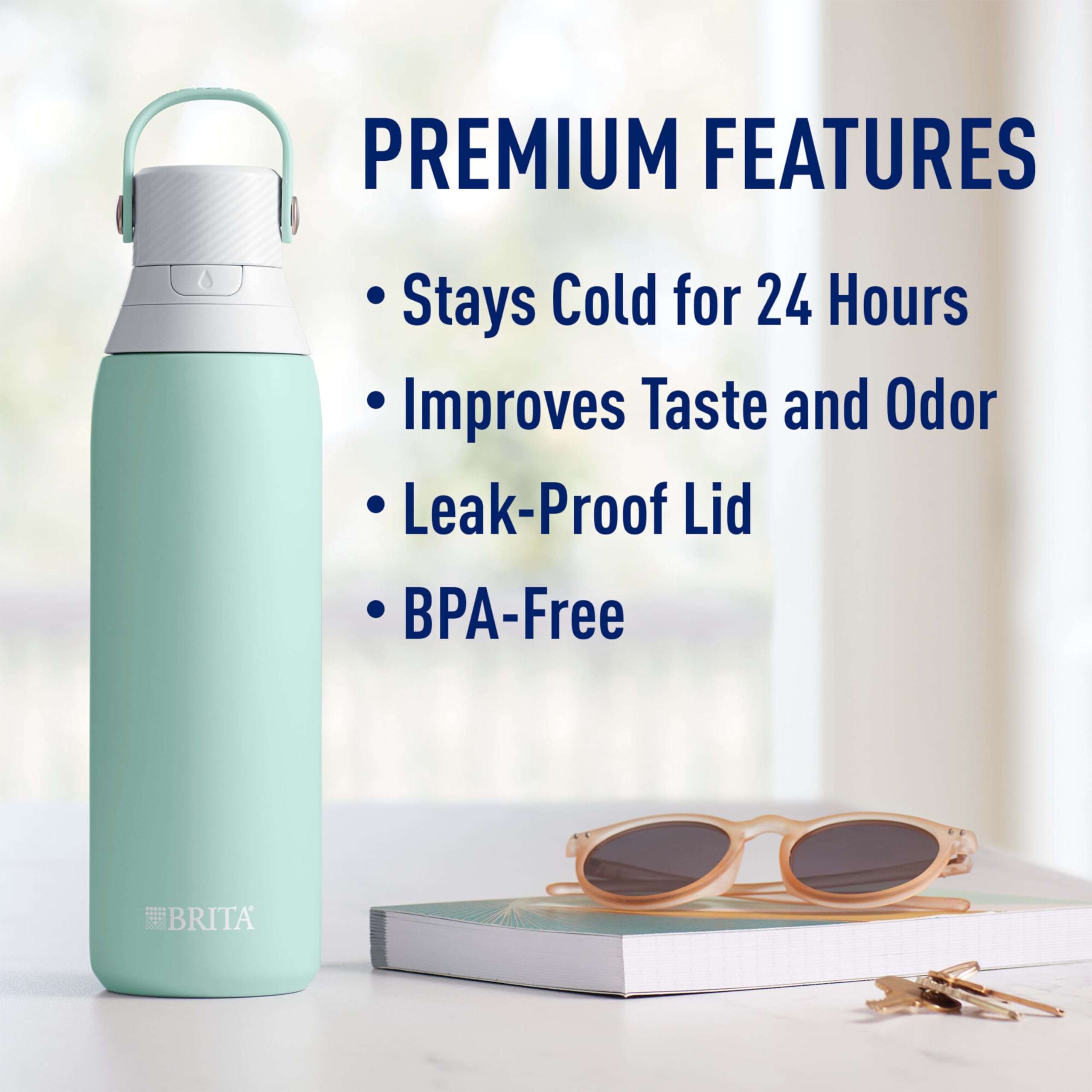 Foto 5 pulgar | Botella De Agua Brita Stainless Steel Premium De 590 Ml Con Filtro - Venta Internacional.