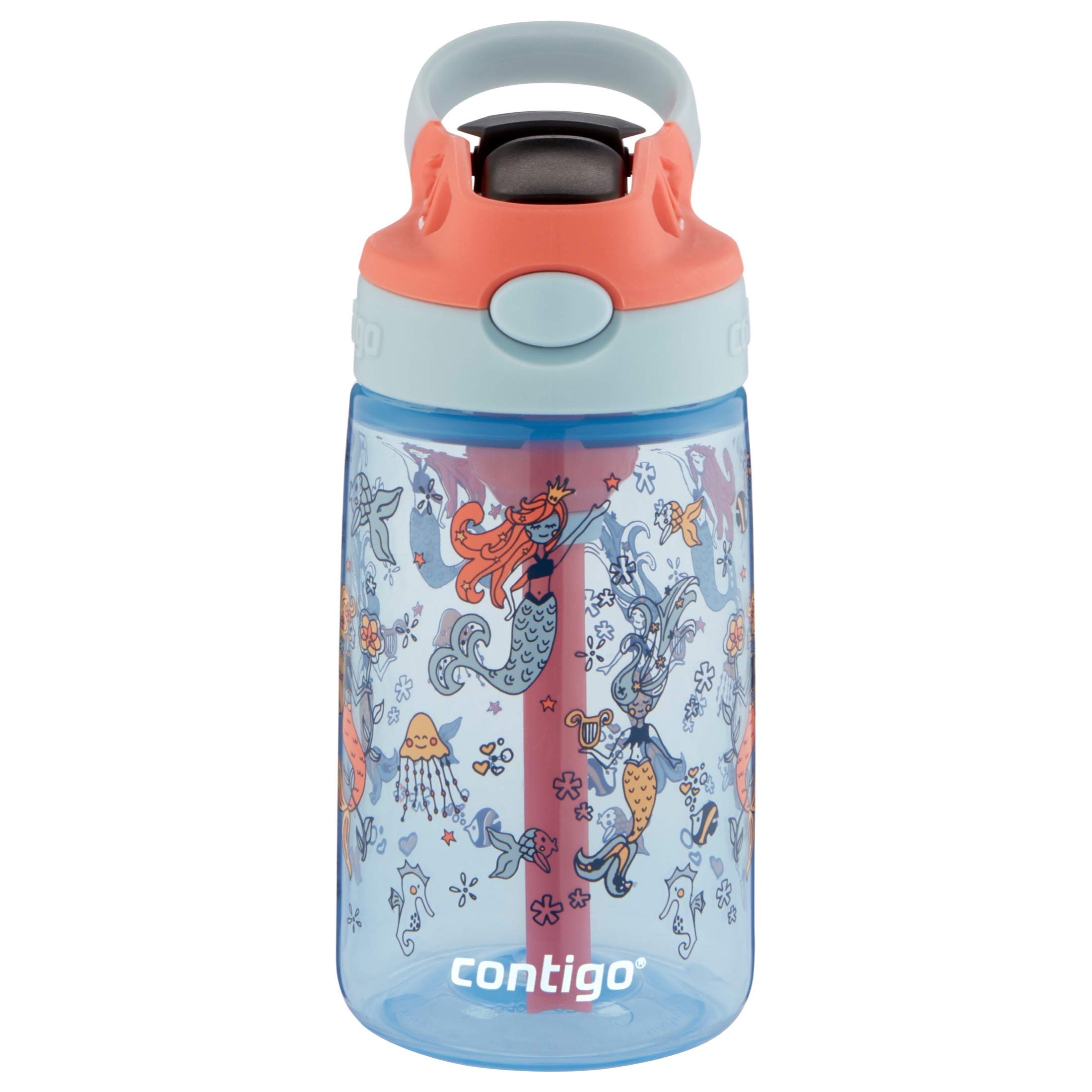 Foto 2 pulgar | Botella De Agua Contigo Kids Con Tapa Autospout, 420 Ml, Diseño De Sirenas - Venta Internacional.