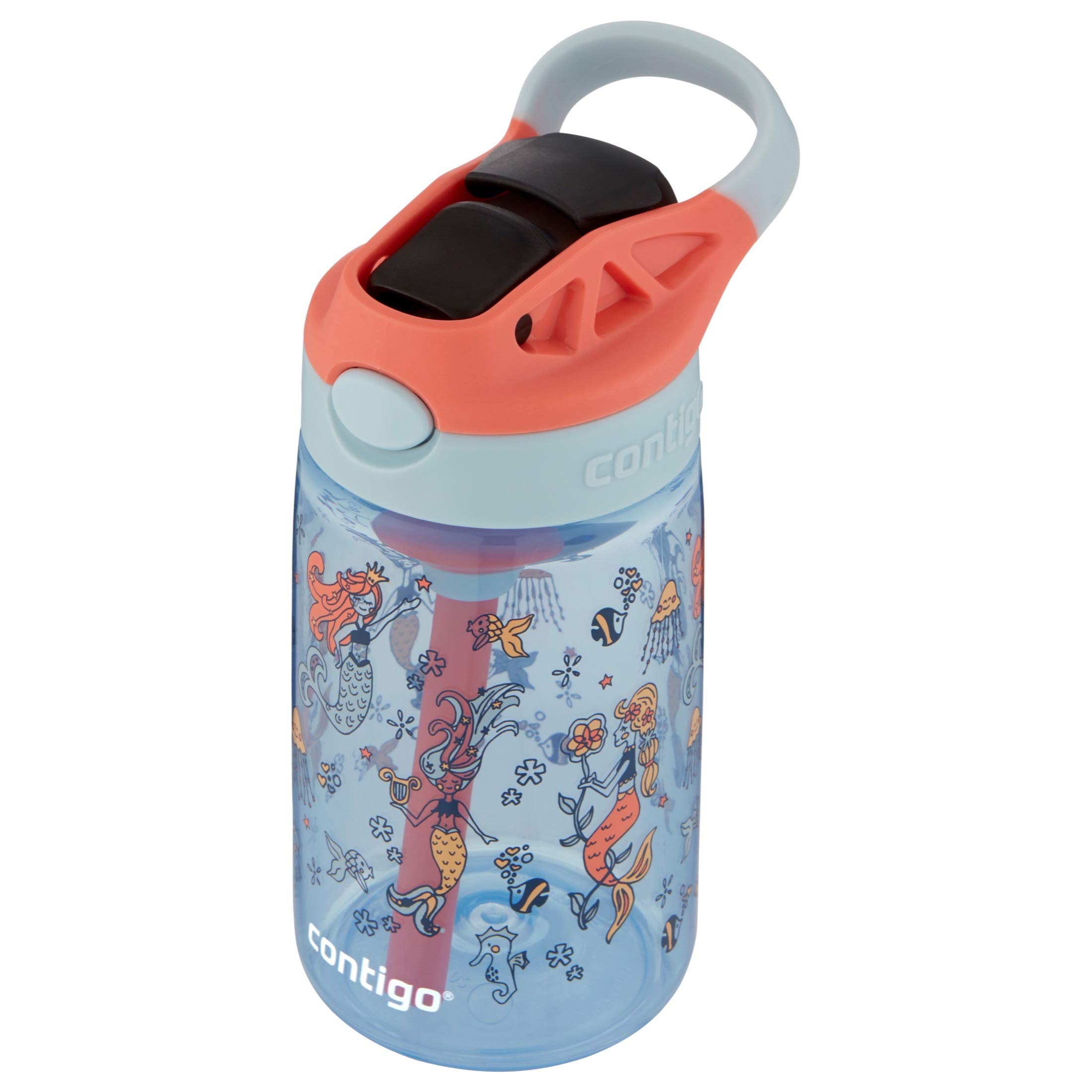 Foto 4 pulgar | Botella De Agua Contigo Kids Con Tapa Autospout, 420 Ml, Diseño De Sirenas - Venta Internacional.
