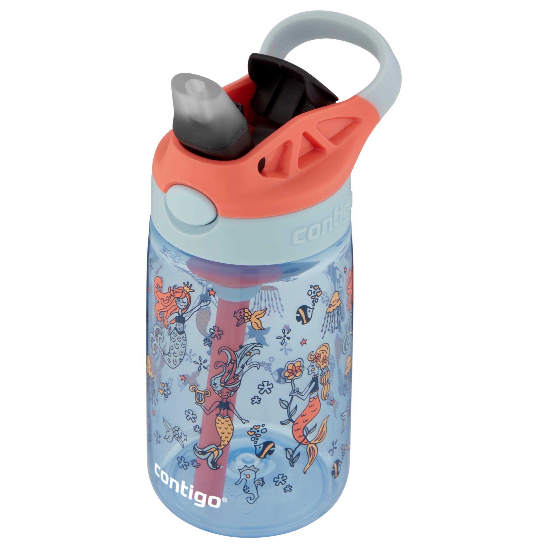 Foto 5 pulgar | Botella De Agua Contigo Kids Con Tapa Autospout, 420 Ml, Diseño De Sirenas - Venta Internacional.