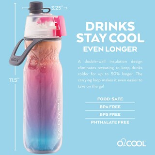 Foto 3 | Botella De Agua O2cool Arcticsqueeze Insulated Mist 'n Sip, 600 Ml - Venta Internacional.