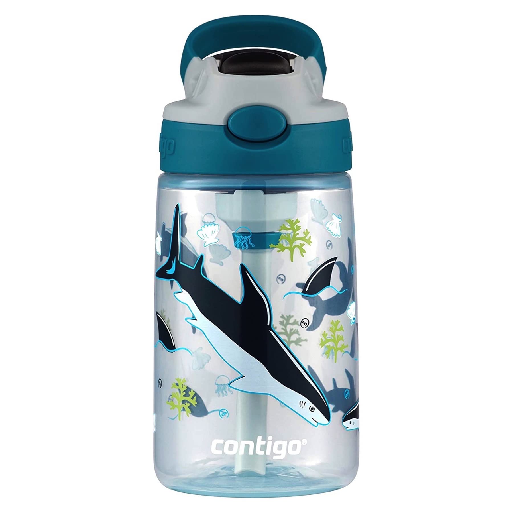 Foto 6 pulgar | Botella De Agua Contigo Kids Con Tapa Autospout, 414 Ml, Macaroon Shark - Venta Internacional.