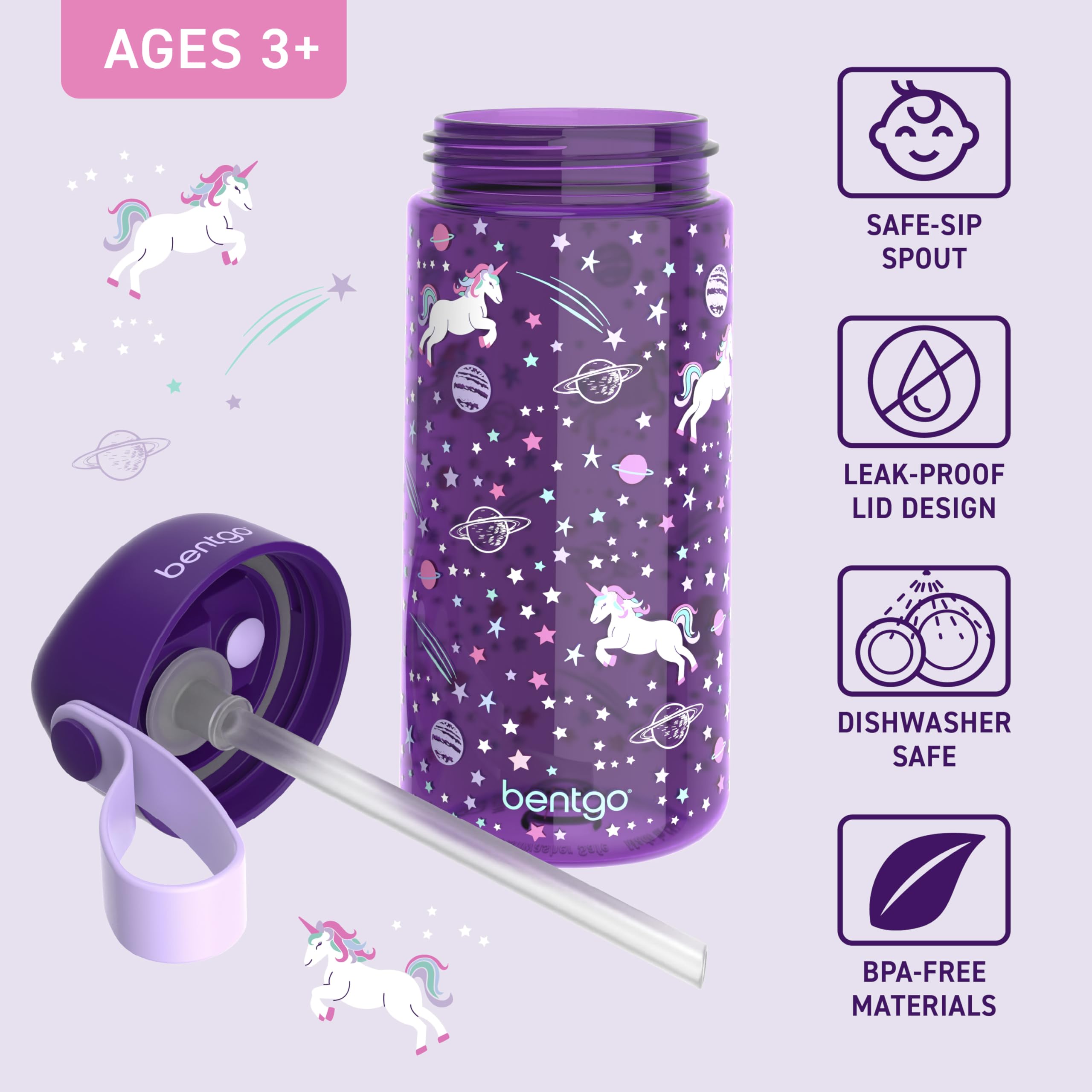 Foto 4 pulgar | Botella De Agua Bentgo Kids A Prueba De Fugas, 450 Ml, Tritan, Sin Bpa - Venta Internacional.