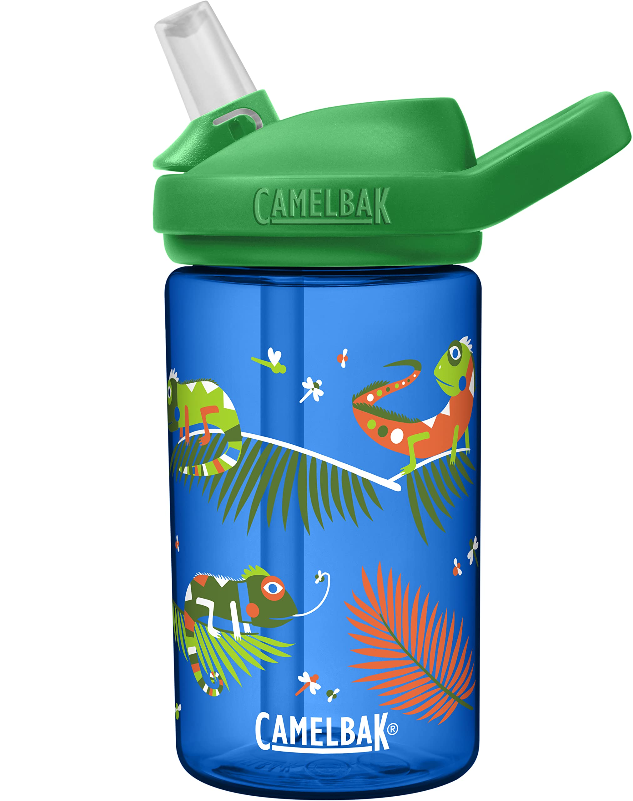 Botella De Agua Camelbak Eddy+ Kids De 400 Ml Con Tapa De Pajita Iguanas - Venta Internacional.