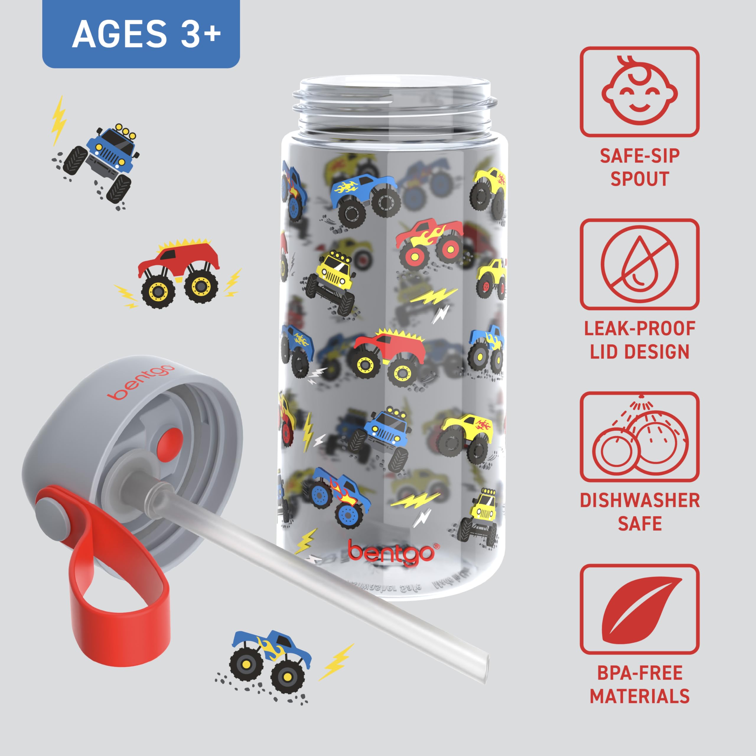 Foto 4 pulgar | Botella De Agua Bentgo Kids A Prueba De Fugas, 450 Ml, Tritan, Sin Bpa - Venta Internacional.