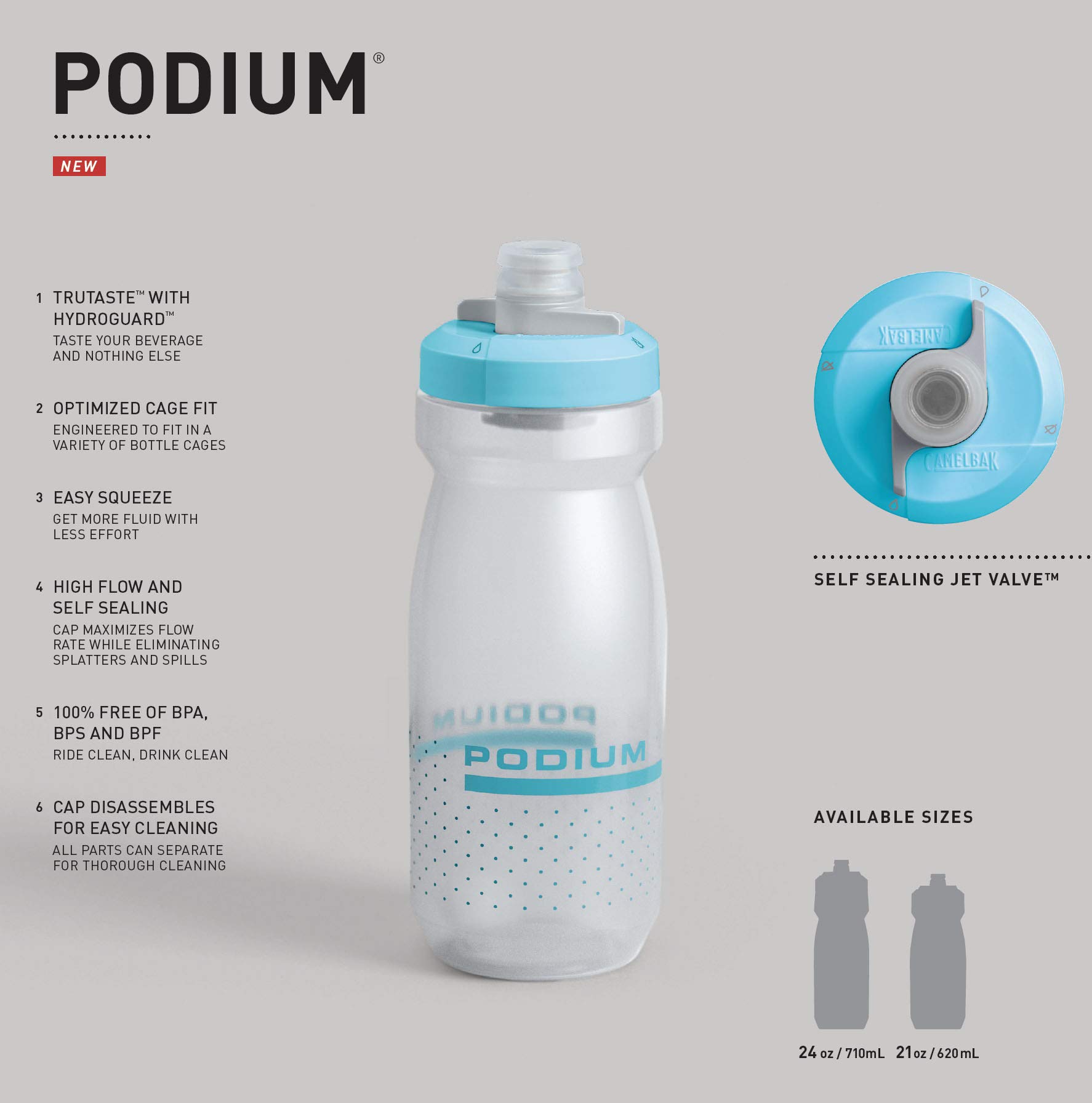 Foto 7 pulgar | Botella De Agua Camelbak Podium Bike 621 Ml Carbon - Venta Internacional.