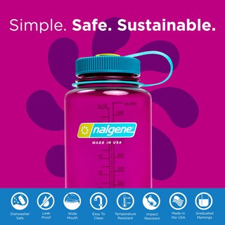 Foto 3 | Botella De Agua Nalgene Sustain Tritan Sin Bpa, 946 Ml, Berenjena - Venta Internacional.