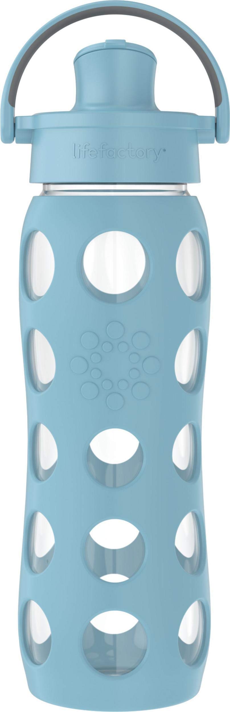 Botella De Agua Lifefactory Glass De 650 Ml Con Tapa Abatible De Mezclilla - Venta Internacional.