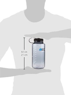 Foto 3 | Botella De Agua Nalgene Sustain Tritan Sin Bpa, 1 Litro, Gris Con Tapa Negra - Venta Internacional.