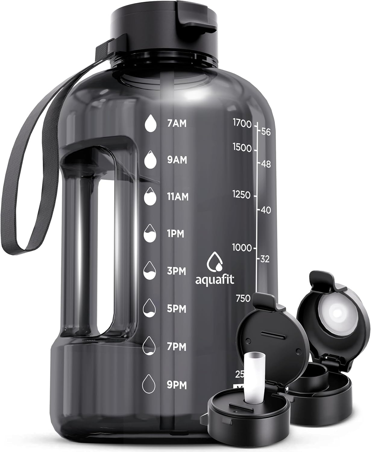 Foto 1 | Botella De Agua Aquafit De Medio Galón, 2 Litros, Con Marcador De Tiempo, Sin Bpa - Venta Internacional.