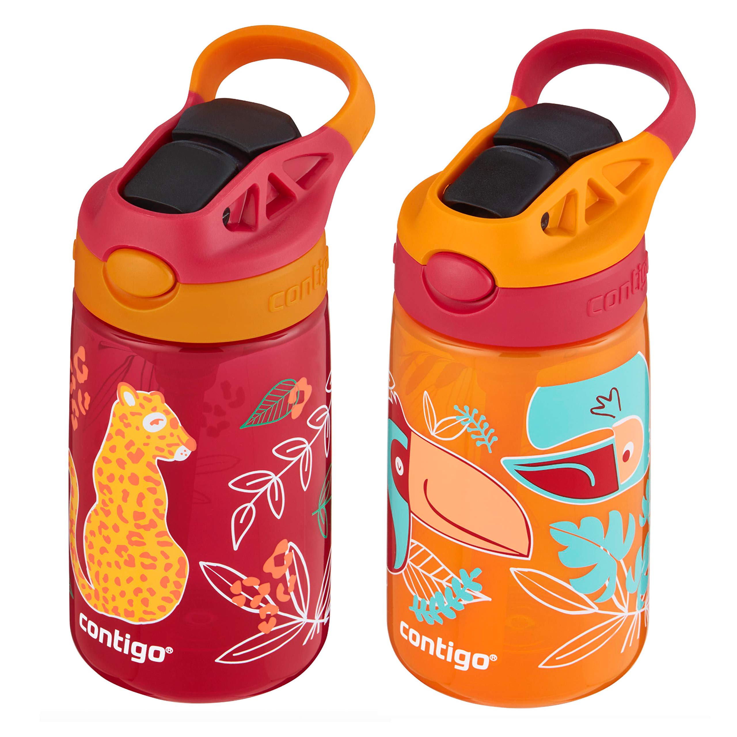 Foto 5 pulgar | Botella De Agua Contigo Aubrey Kids 414 Ml Con Pajita De Silicona, Paquete De 2 - Venta Internacional.