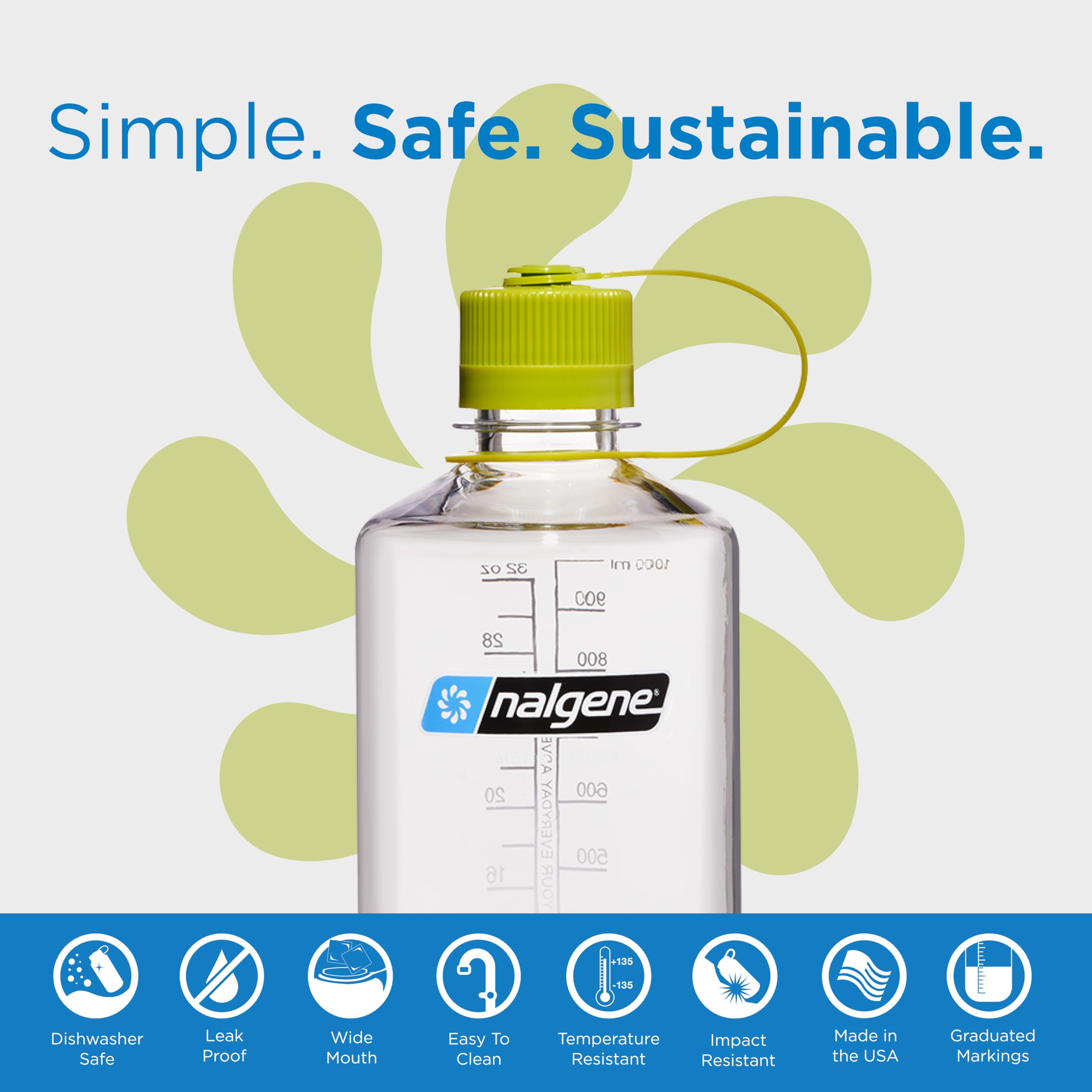 Foto 3 pulgar | Botella De Agua Nalgene Sustain Tritan Sin Bpa, 946 Ml, Transparente - Venta Internacional.