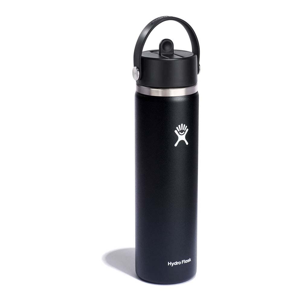 Foto 2 pulgar | Botella De Agua Hydro Flask Wide Flex Con Tapa De Pajita De 700 Ml, Color Negro - Venta Internacional.