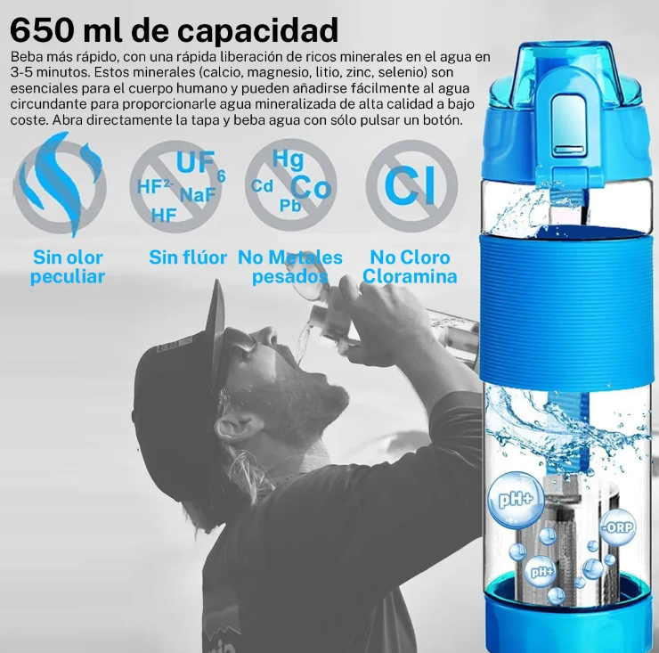 Foto 4 pulgar | Botella De Agua Alcalina Con Filtro Xtellar