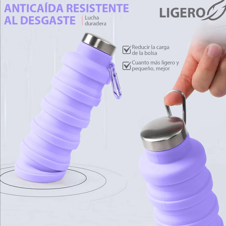 Foto 4 pulgar | Botella Agua Plegable Xtellar Purpura