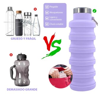 Foto 4 | Botella Agua Plegable Xtellar Purpura