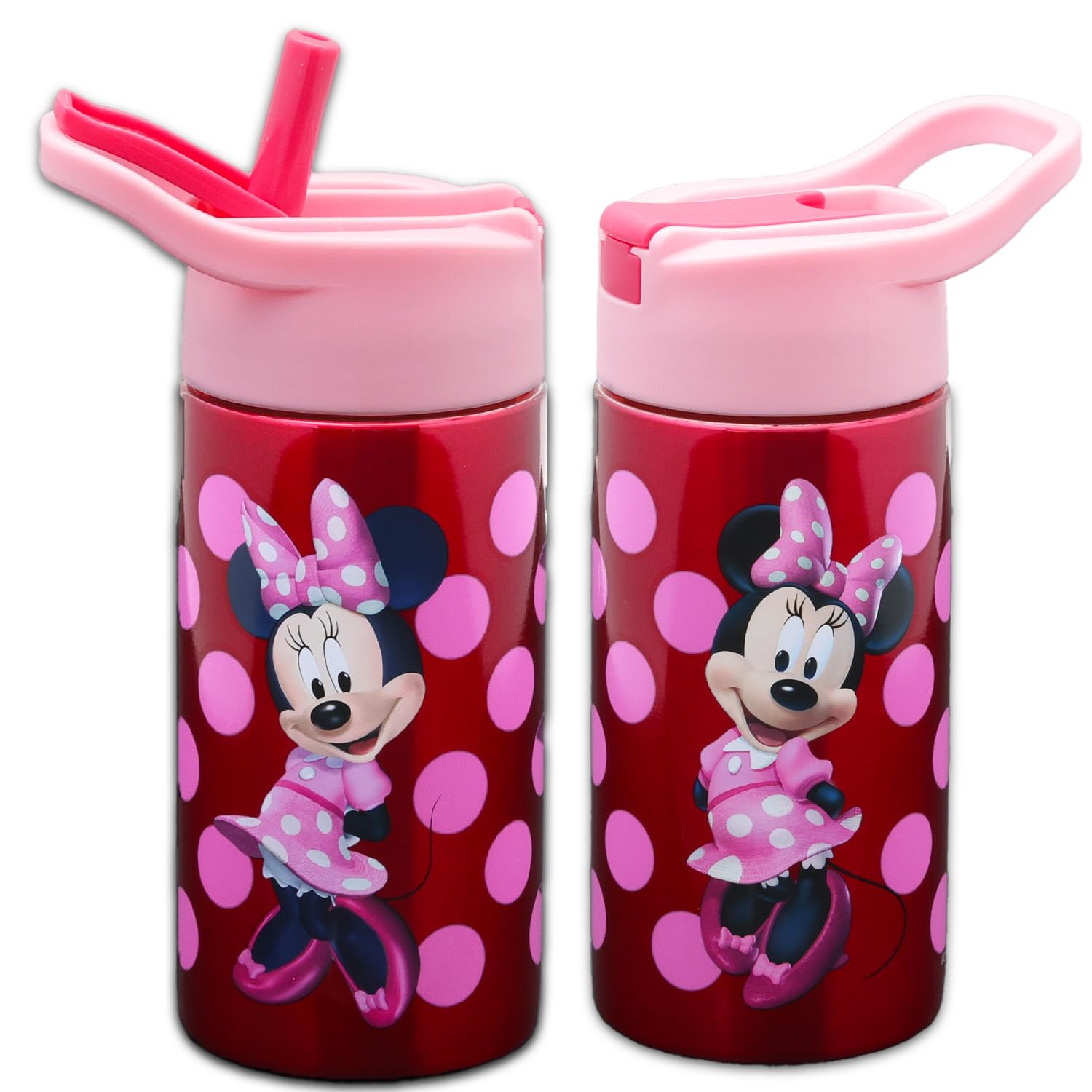Foto 3 pulgar | Botella De Agua Disney Minnie Mouse De Acero Inoxidable De 400 Ml Para Niñas - Venta Internacional.