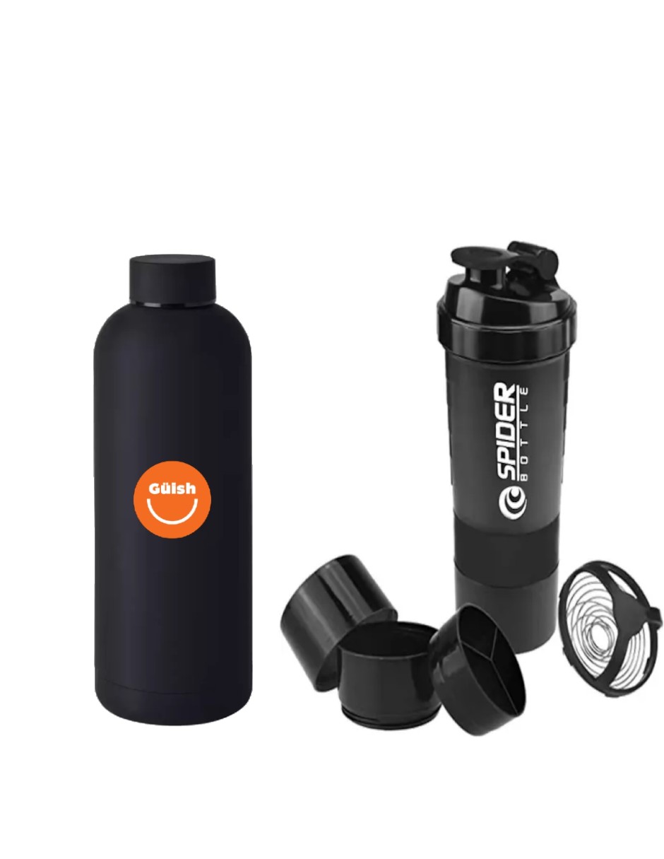 Shaker Para Proteina Negro+ Termo Güish Gratis