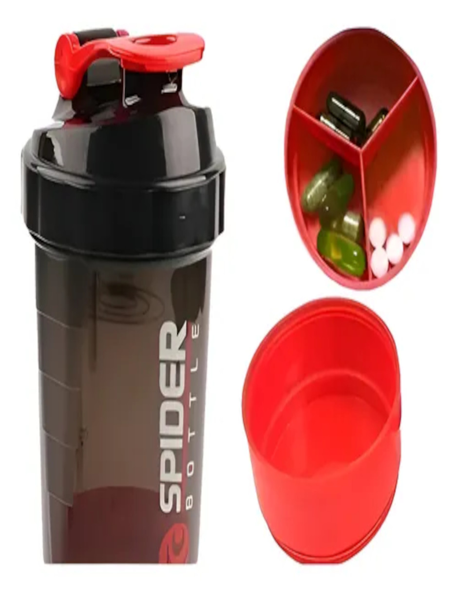 Foto 4 | Shaker para Proteína Rojo + Termo Güis