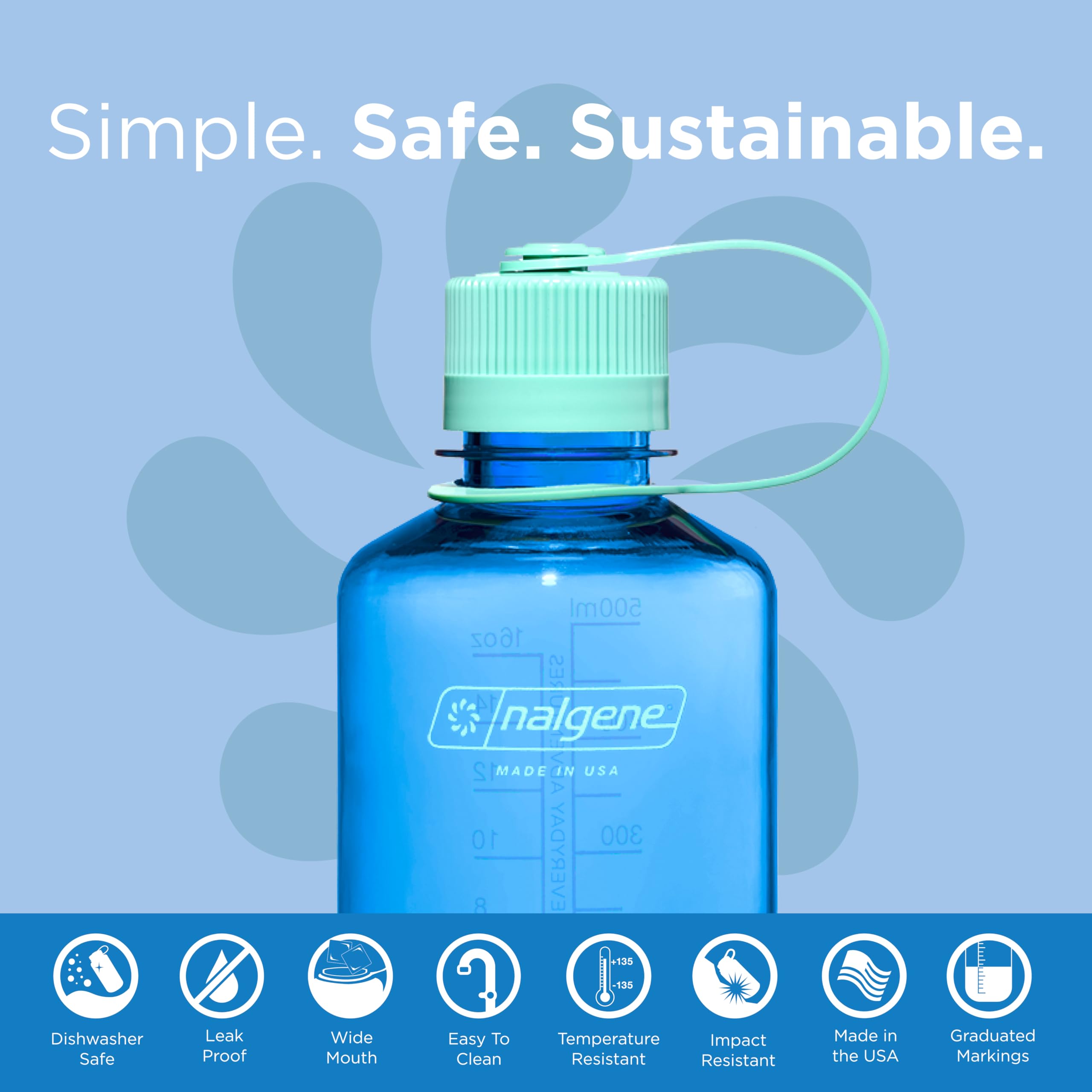 Foto 3 pulgar | Botella De Agua Nalgene Sustain Tritan Sin Bpa, 500 Ml, Azul - Venta Internacional.