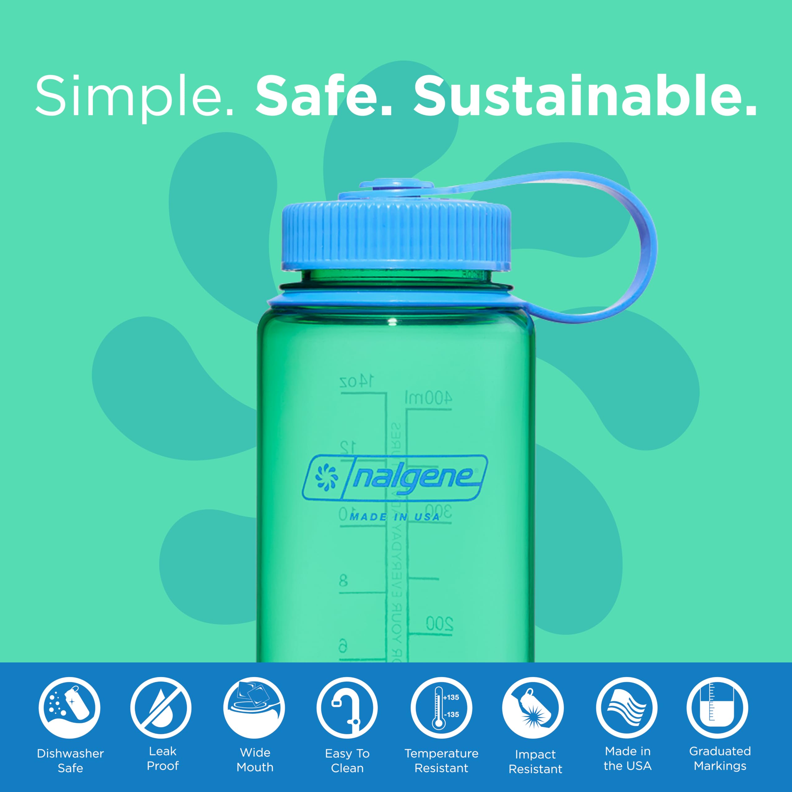 Foto 3 pulgar | Botella De Agua Nalgene Lightweight Sustain Tritan, 500 Ml, Color Verde - Venta Internacional.