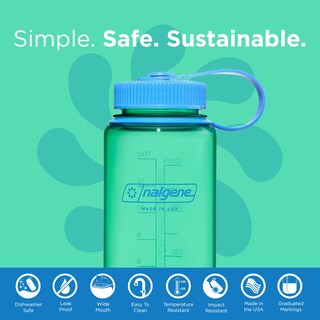Foto 2 | Botella De Agua Nalgene Lightweight Sustain Tritan, 500 Ml, Color Verde - Venta Internacional.