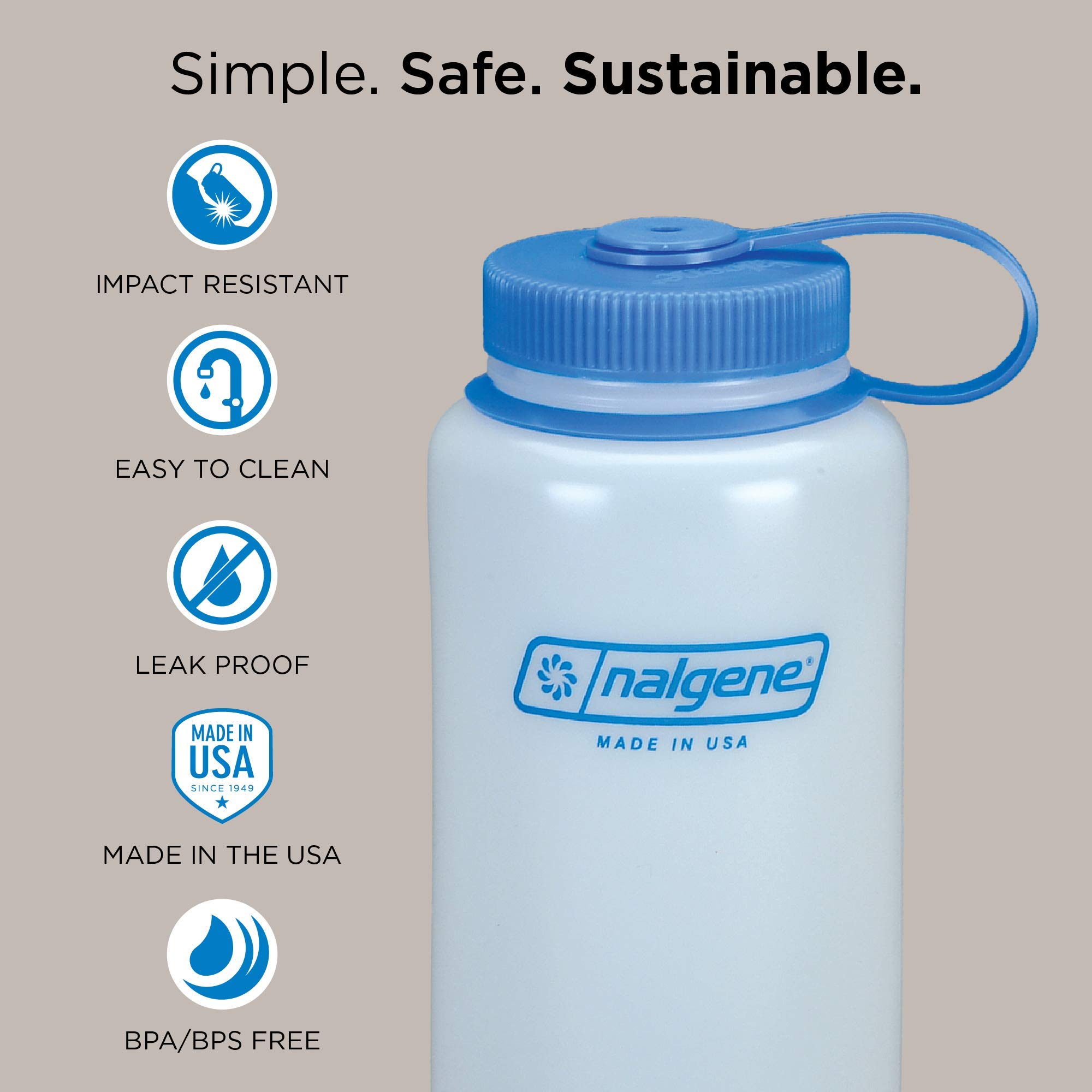 Foto 3 pulgar | Botella De Agua Nalgene Hdpe De Boca Ancha, 1.42 L, Transparente - Venta Internacional.