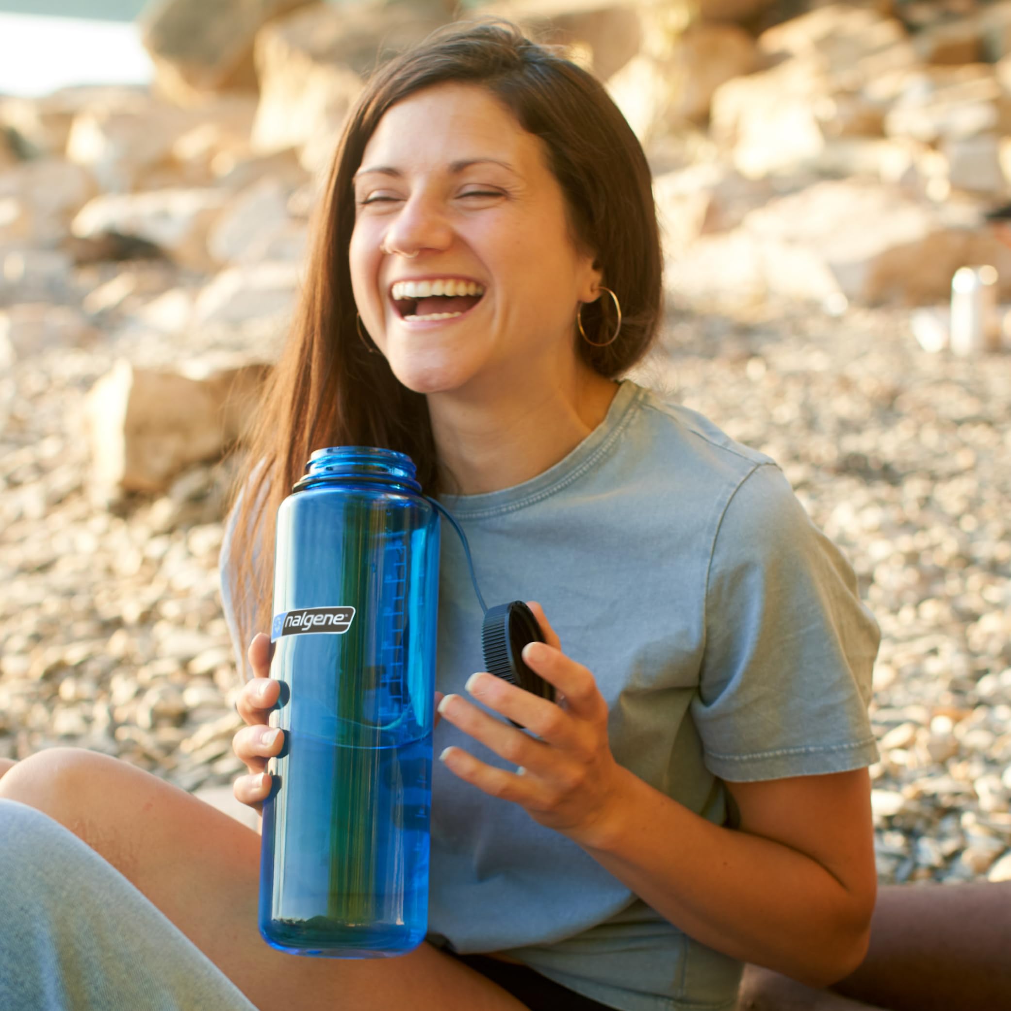 Foto 5 pulgar | Botella De Agua Nalgene Sustain Tritan Sin Bpa 1,4 L Azul - Venta Internacional.
