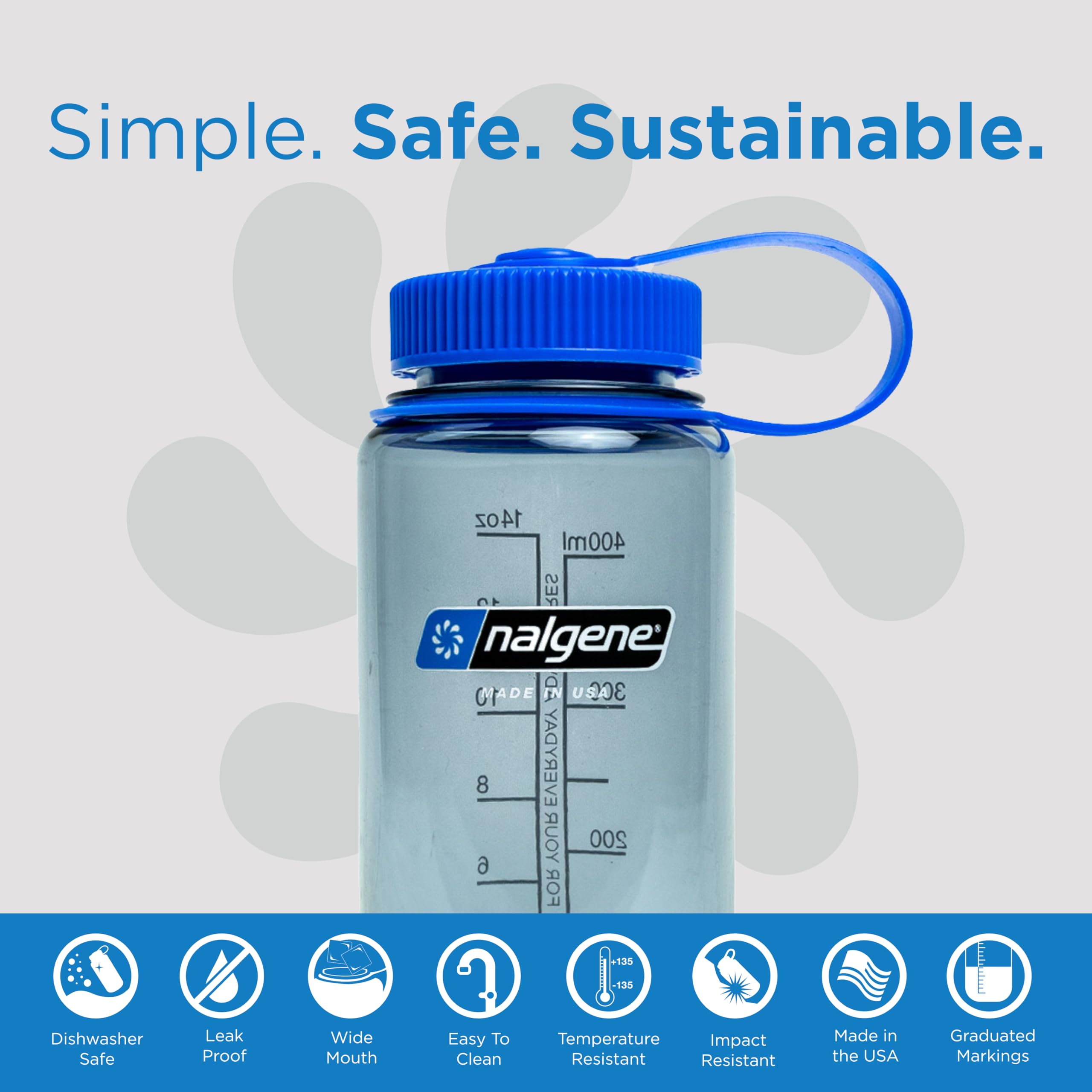 Foto 3 pulgar | Botella De Agua Nalgene Sustain Tritan Sin Bpa 473 Ml, Color Gris - Venta Internacional.