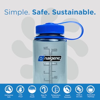 Foto 2 | Botella De Agua Nalgene Sustain Tritan Sin Bpa 473 Ml, Color Gris - Venta Internacional.