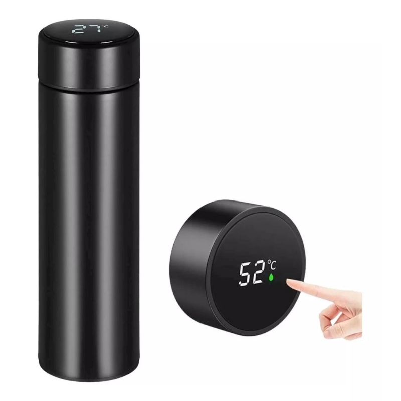 Foto 2 pulgar | Taza Termo Smart Water Con Pantalla Digital De 500 Ml, Color Negro - Venta Internacional.