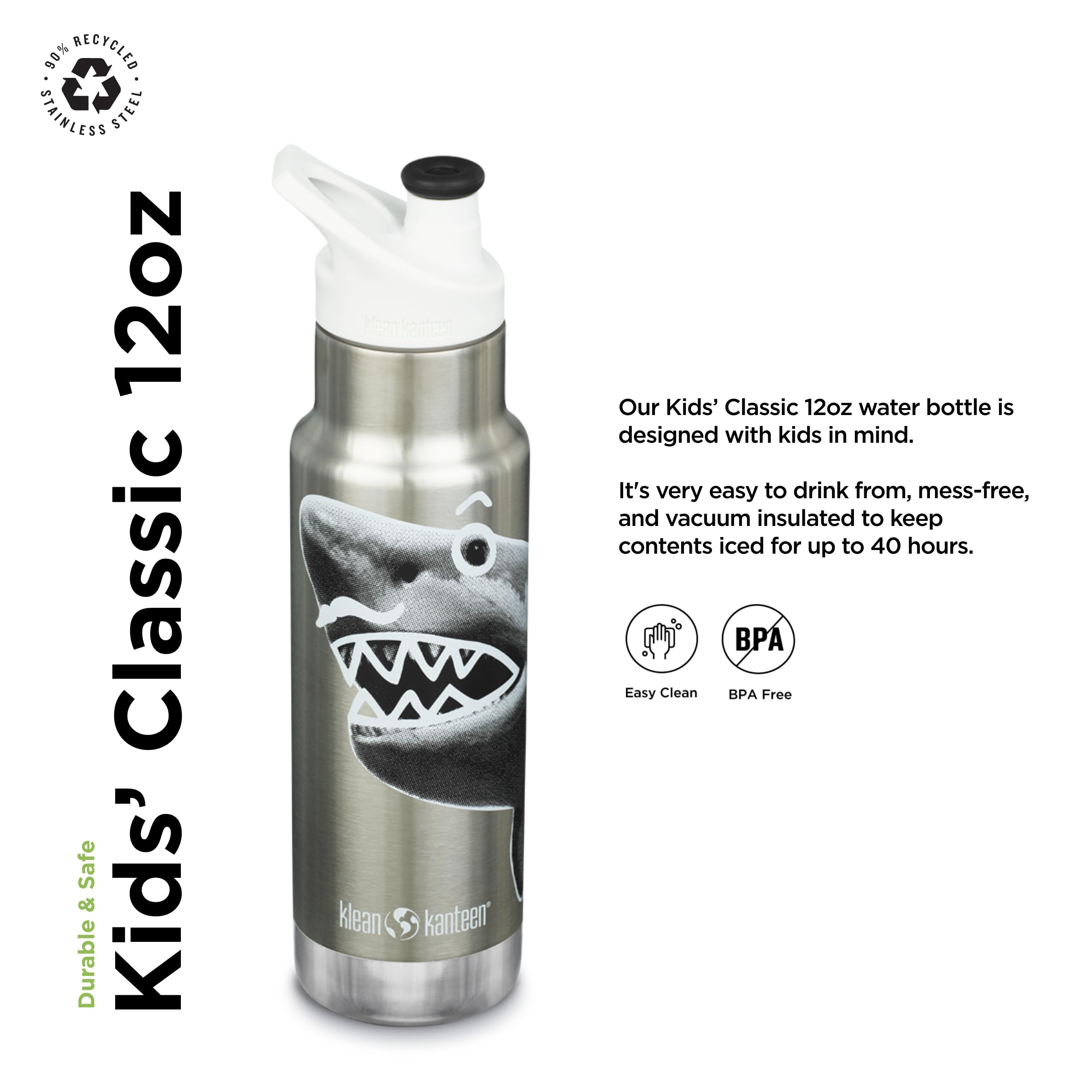 Foto 3 pulgar | Botella De Agua Klean Kanteen Vac Kid Classic Narrow 355 Ml - Venta Internacional.