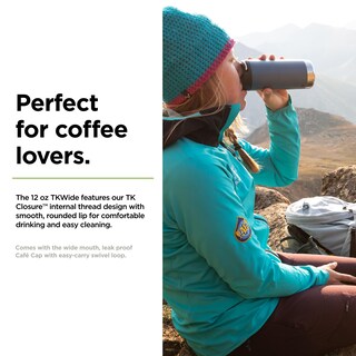 Foto 4 | Botella De Agua Klean Kanteen Tkwide, 355 Ml, Con Aislamiento, Color Verde Azulado - Venta Internacional.