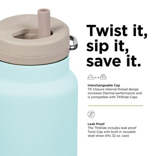 Foto 4 | Botella De Agua Klean Kanteen Tkwide Con Aislamiento, 950 Ml, Color Azul - Venta Internacional.