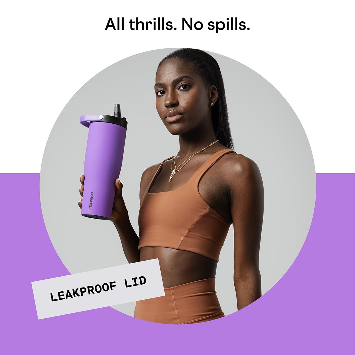 Foto 4 pulgar | Vaso Aislante Corkcicle Go Cup Xl, 900 Ml, Varsity Purple - Venta Internacional.