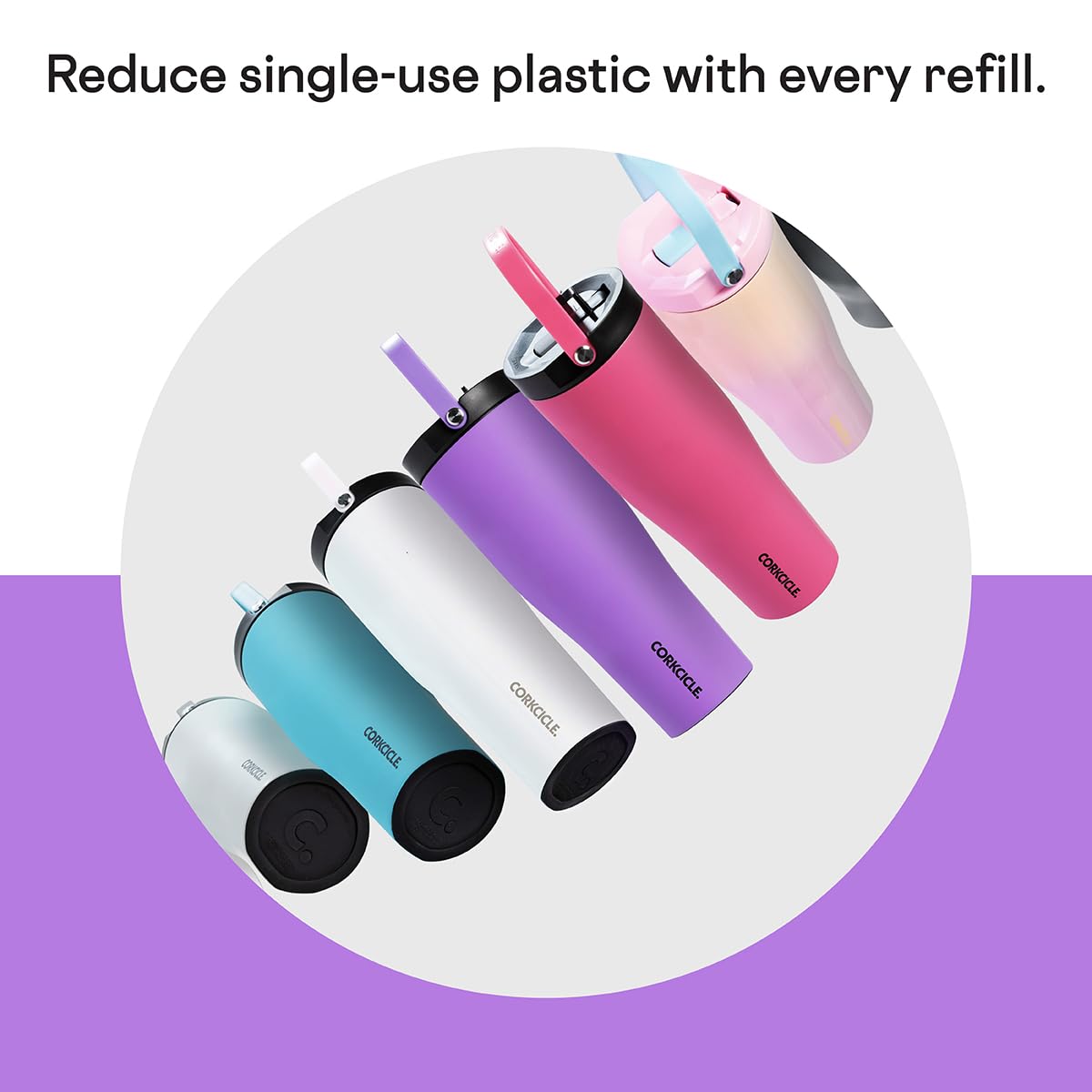 Foto 6 pulgar | Vaso Aislante Corkcicle Go Cup Xl, 900 Ml, Varsity Purple - Venta Internacional.