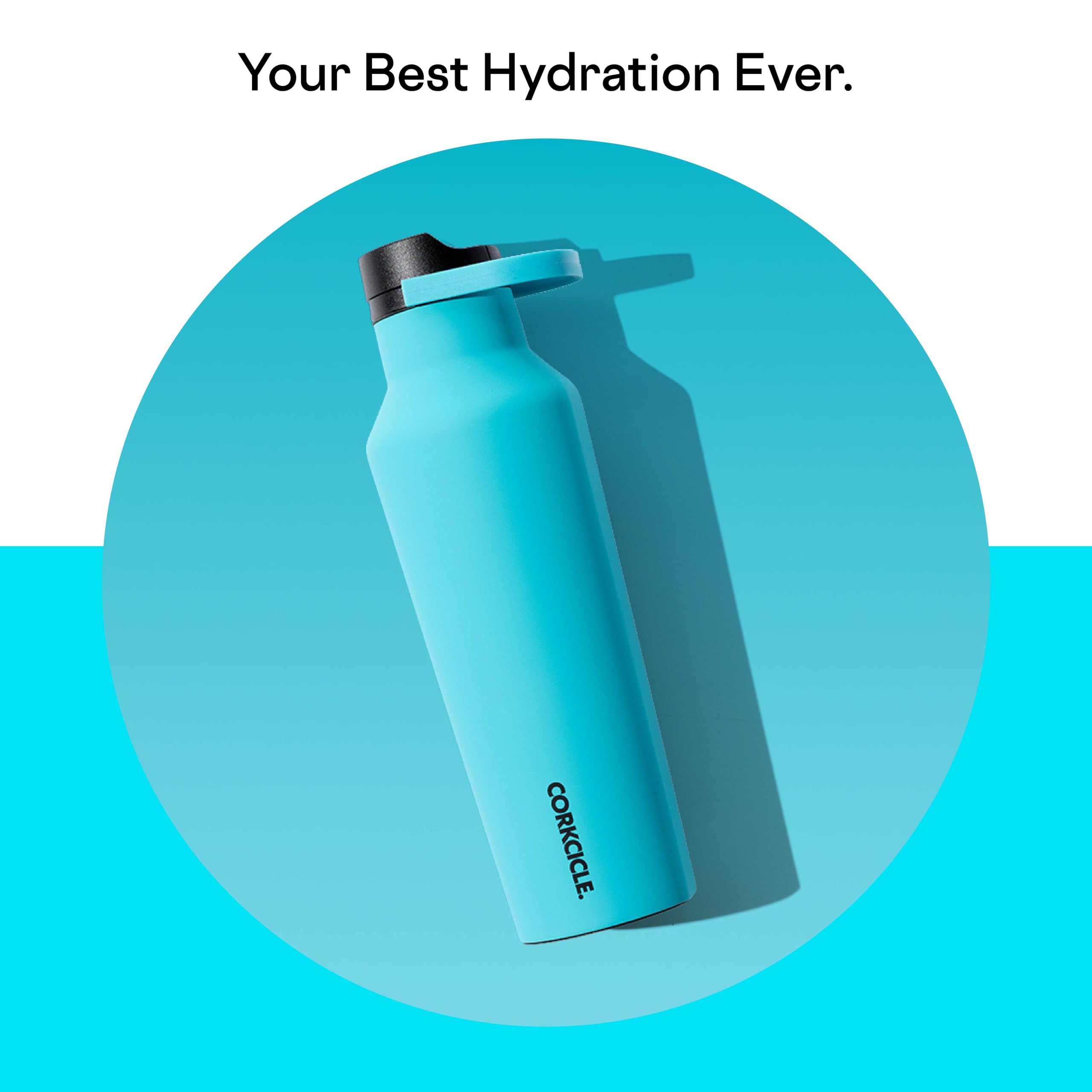 Foto 4 pulgar | Botella De Agua Corkcicle Sport Canteen Con Aislamiento De 600 Ml, Color Azul - Venta Internacional.