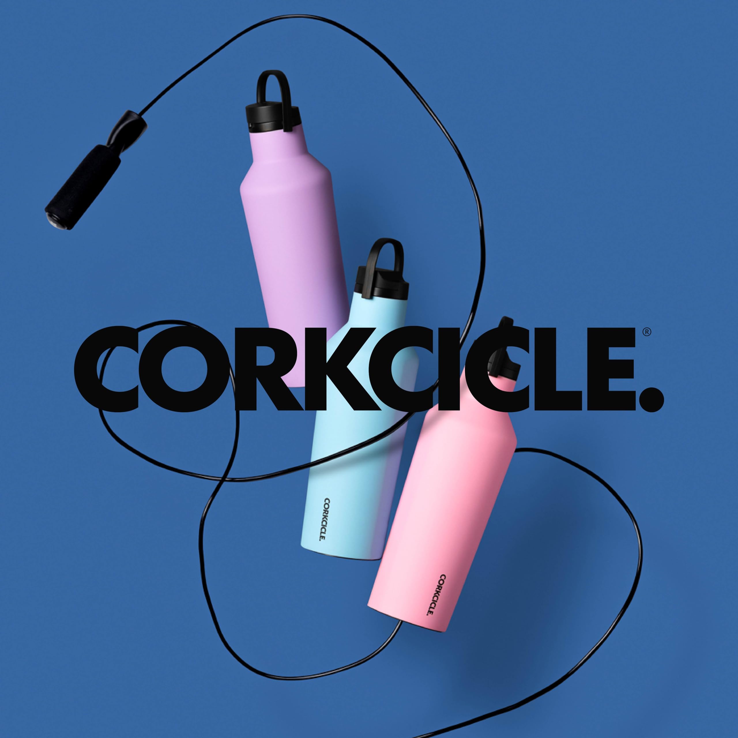 Foto 8 pulgar | Botella De Agua Corkcicle Sport Canteen Con Aislamiento De 600 Ml, Color Azul - Venta Internacional.