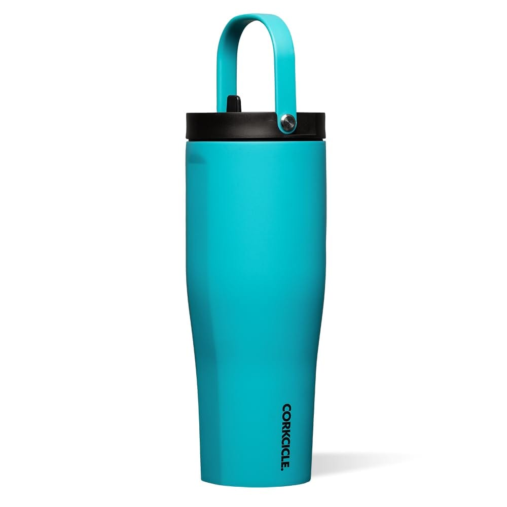 Vaso Aislante Corkcicle Go Cup Xl, 900 Ml, Color Azul Capri - Venta Internacional. $1,129