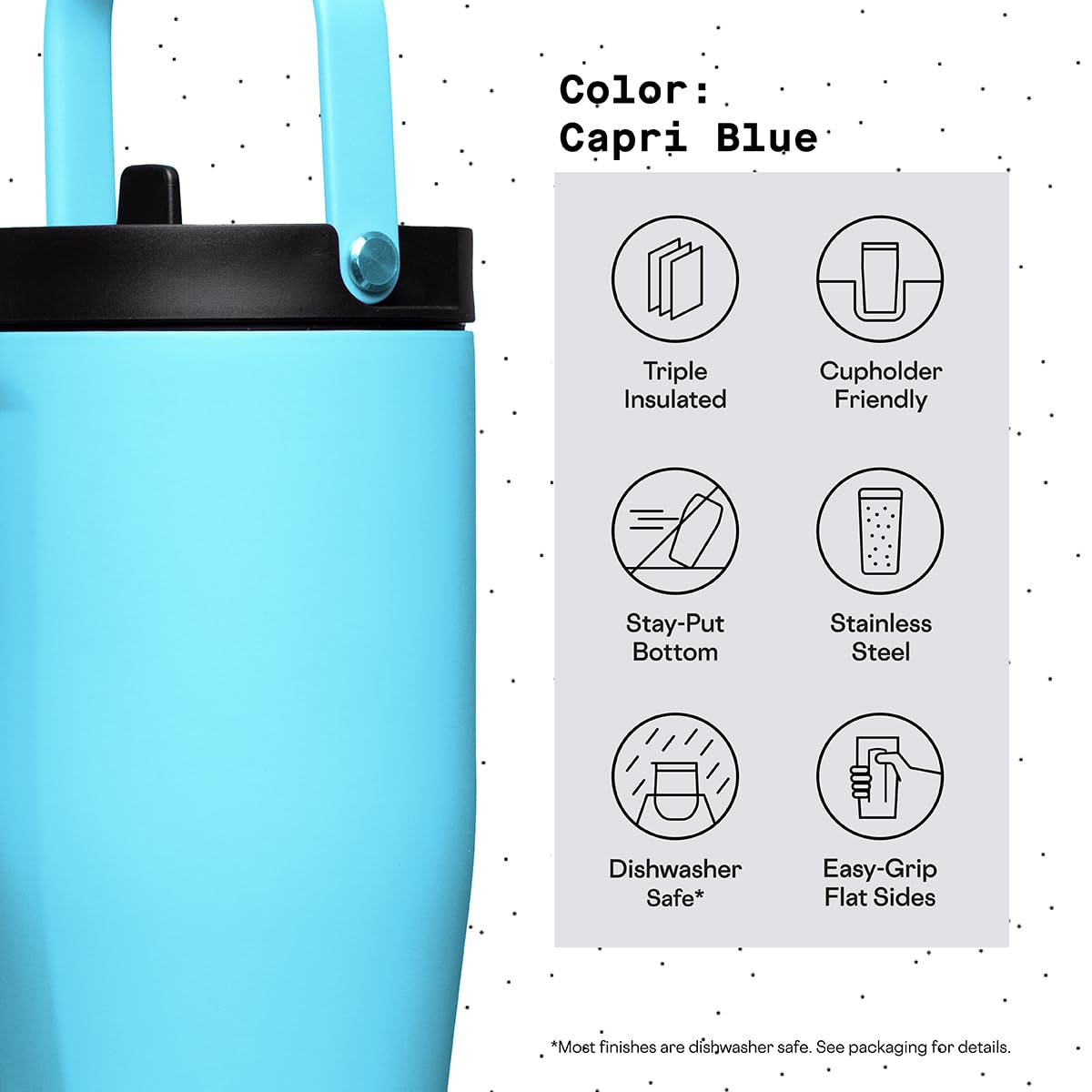 Foto 5 pulgar | Vaso Aislante Corkcicle Go Cup Xl, 900 Ml, Color Azul Capri - Venta Internacional.