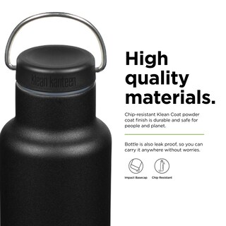 Foto 4 | Botella Klean Kanteen, Aislante, Clásica, Con Cierre Circular, 600 Ml, Color Negro - Venta Internacional.