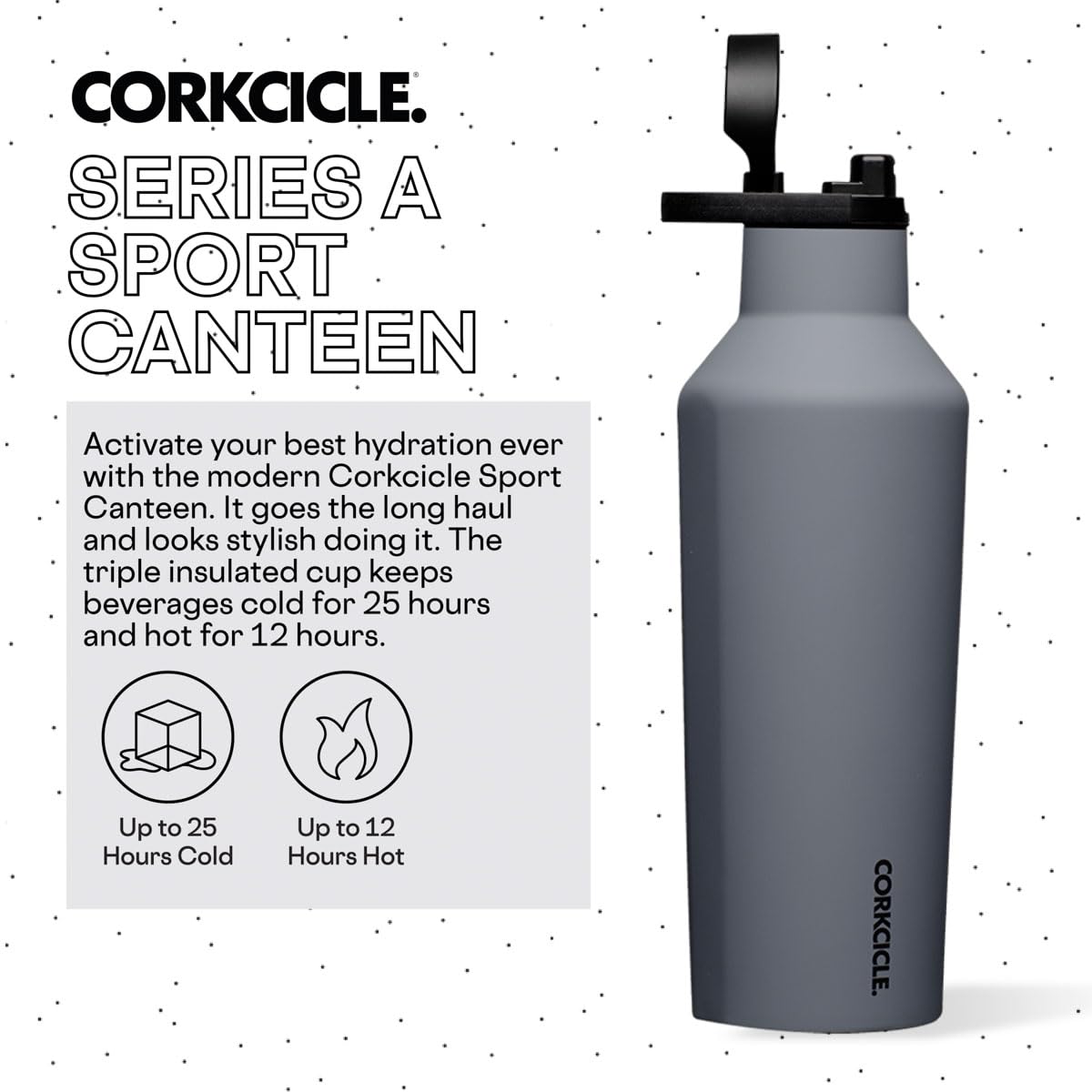Foto 3 pulgar | Botella De Agua Corkcicle Sport Canteen Con Aislamiento De 950 Ml Hammerhead - Venta Internacional.