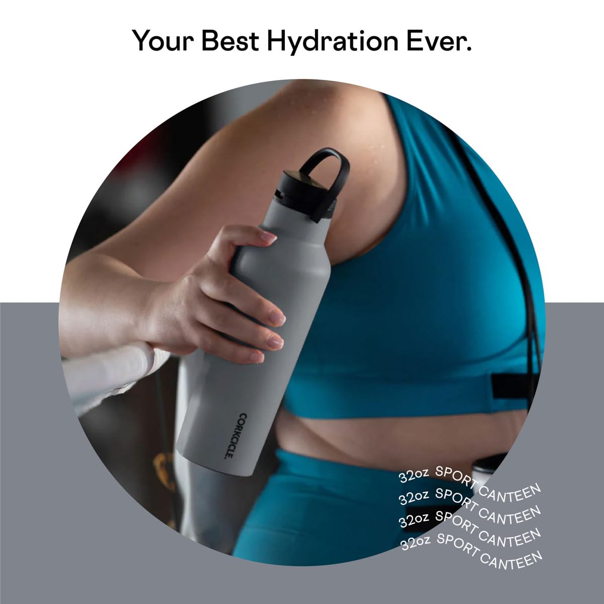 Foto 4 pulgar | Botella De Agua Corkcicle Sport Canteen Con Aislamiento De 950 Ml Hammerhead - Venta Internacional.